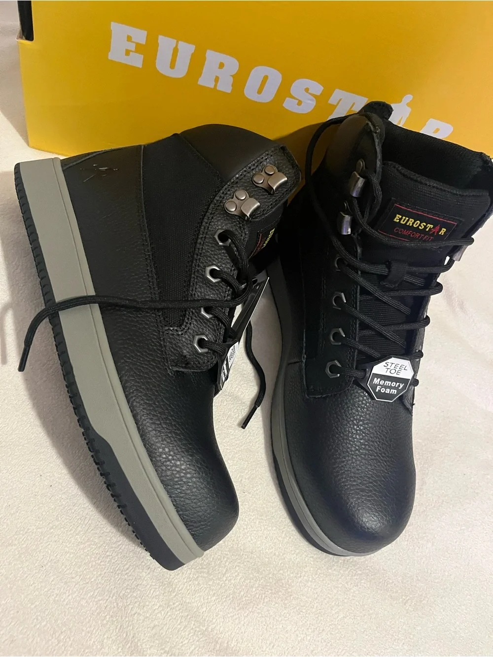 Black Steel Toe Men's Work Boots